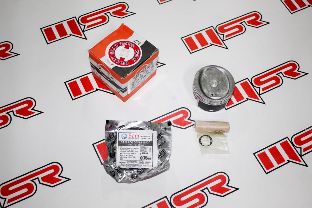 BAJAJ DISCOVER 150 PİSTON KİT 56.50 MM SAM A Kalite BAJAJ DISCOVER 150 PİSTON KİT 56.50 MM SAM A Kalite